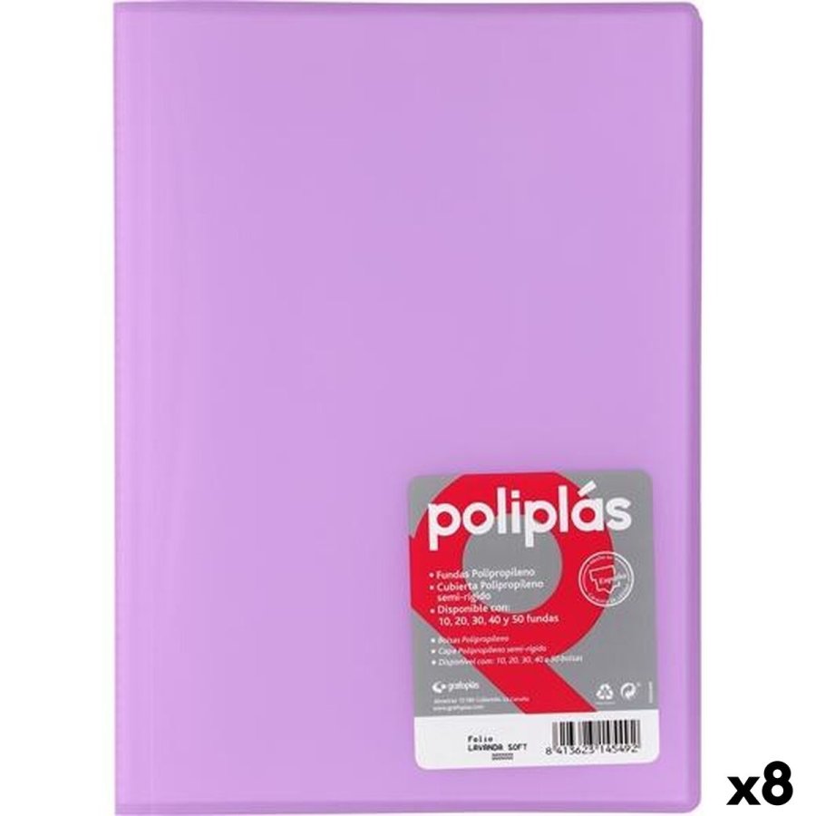 Organiser mappe Grafoplas POLIPLS Lavendel A4 (8 enheder) #1