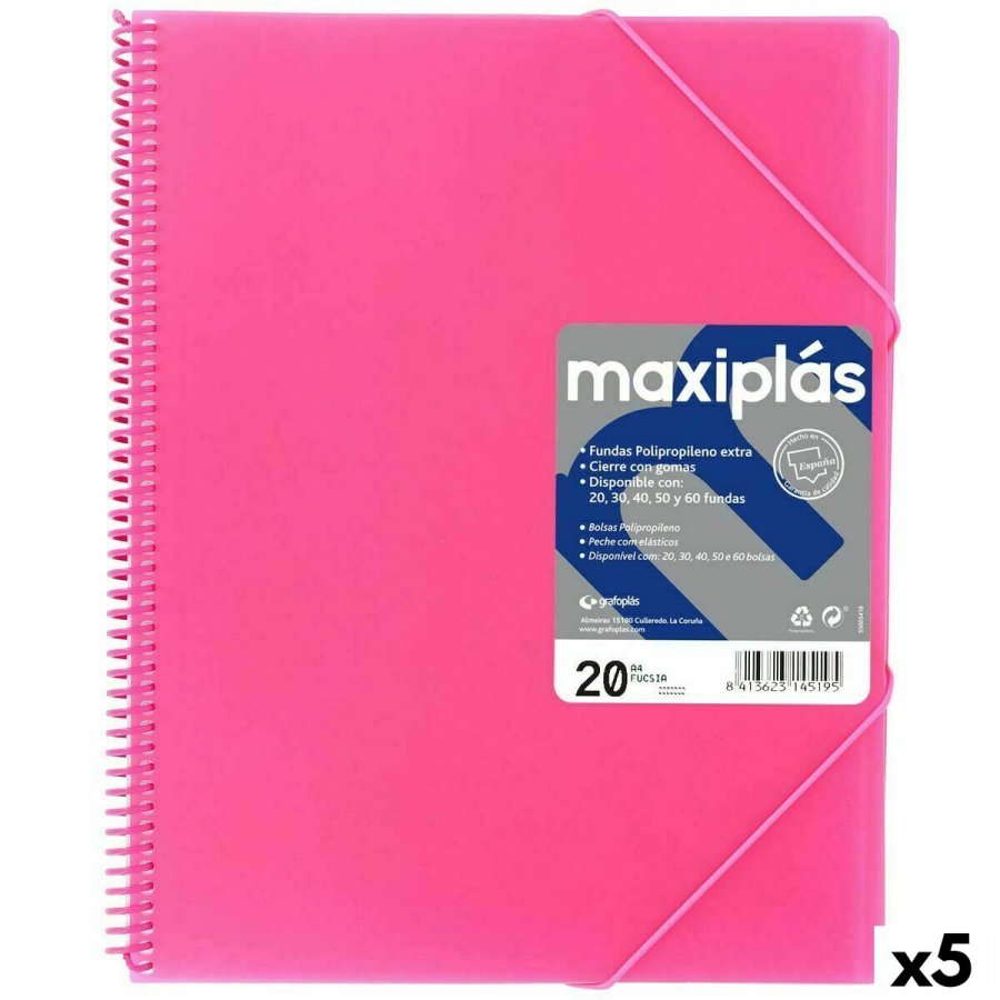 Organiser mappe Grafoplas MAXIPLS Fuchsia A4 (5 enheder) #1