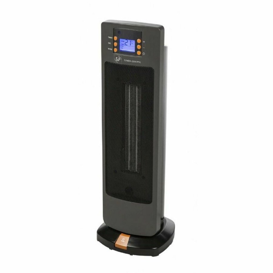 Elektrisk Keramisk Varmeapparat S&P TOWER- 2000 PTC 2000 W Sort #1