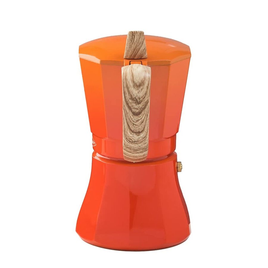 Italiensk Kaffekande Oroley Petra Orange Aluminium 6 Kopper #3
