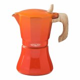 Italiensk Kaffekande Oroley Petra Orange Aluminium 6 Kopper #1