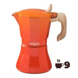 Italiensk Kaffekande Oroley Petra Orange Aluminium 9 Kopper #4