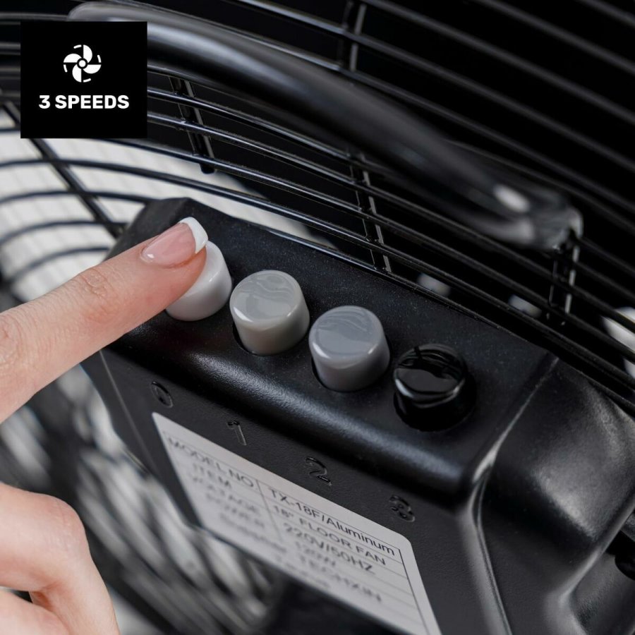 Gulvventilator Taurus SIRICCO 18 BLK Sort 120 W #3