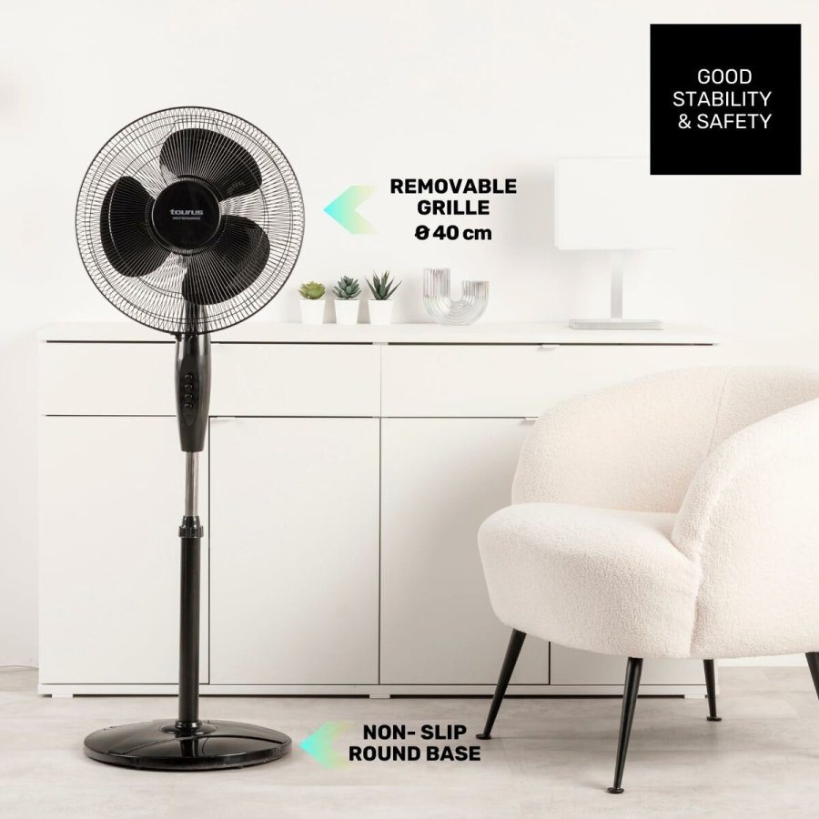 Fritstende ventilator Taurus GRECO 16CR ELEG Sort 50 W #5