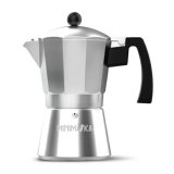 Italiensk Kaffekande Taurus KCP9006 6T Slvfarvet Rustfrit stl Aluminium 6 Kopper #1