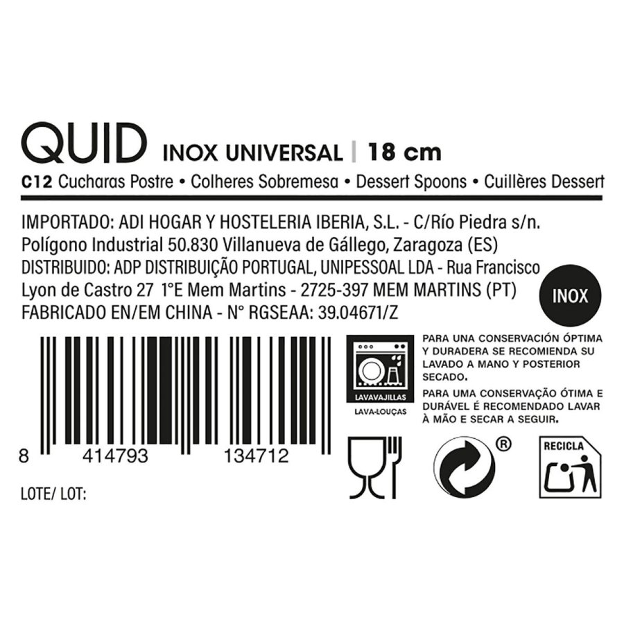 Dessertske Quid Universal Metal Rustfrit stl 18,5 cm 12 enheder #7