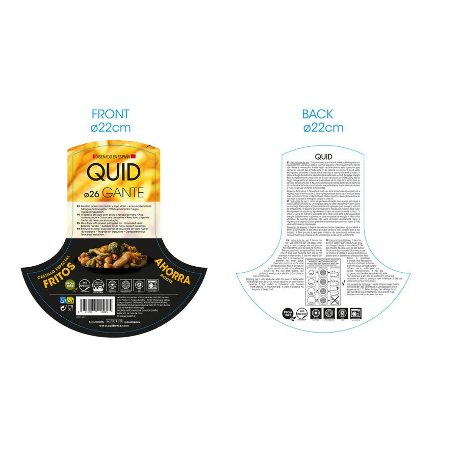 Frituregryde Quid Gante Med lg 320 ml Kurv (26 cm) #19