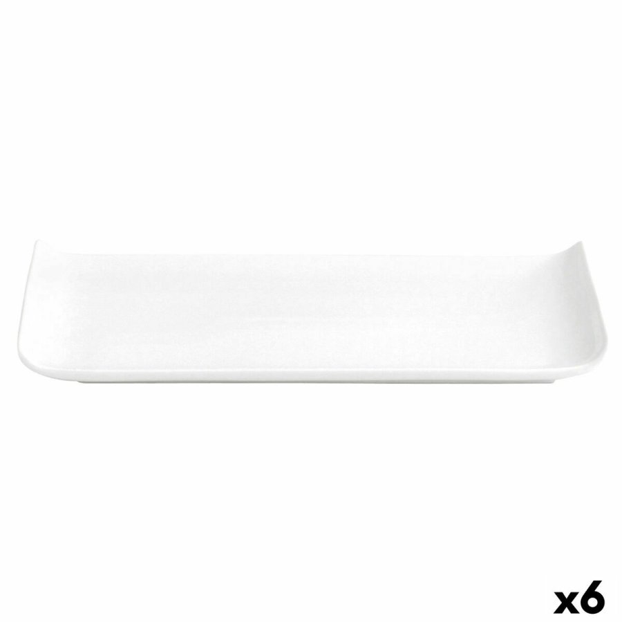 Tallerken Quid Chef Baguette Keramik Hvid (25 x 12 cm) (Pack 6x) #4