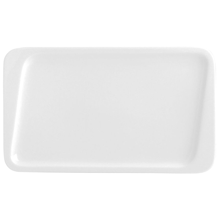 Flad Plade Quid Chef Hvid Keramik 30 x 18 cm (6 enheder) (Pack 6x) #1