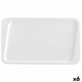 Flad Plade Quid Chef Hvid Keramik 30 x 18 cm (6 enheder) (Pack 6x) #4