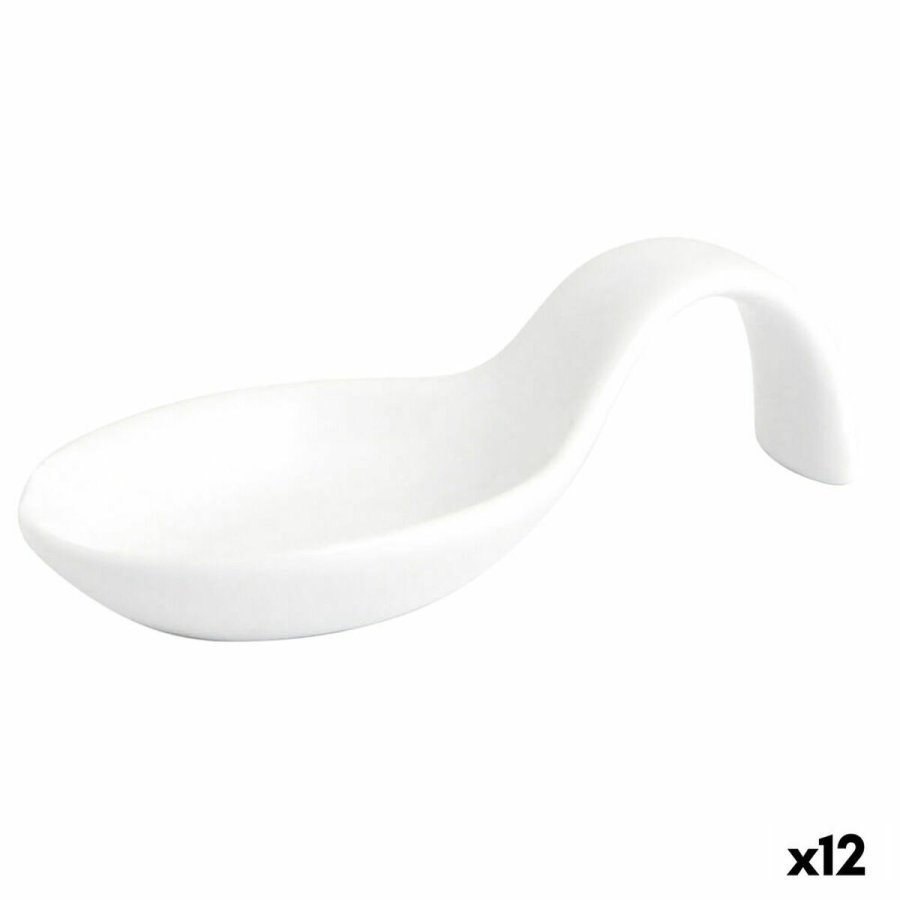 St til Smagsprver Quid Chef Hvid Keramik 10 x 5 cm (12 enheder) #4