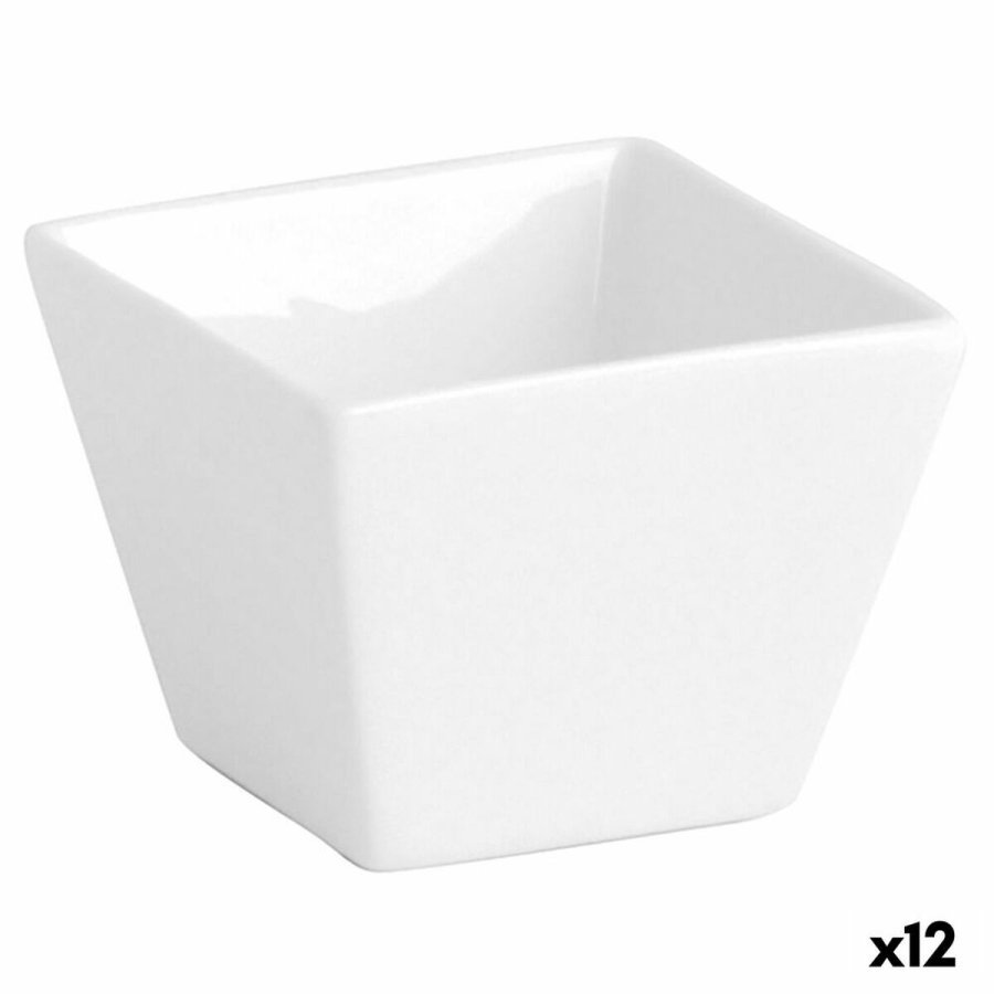 Snack bakke Quid Chef Hvid Keramik (12 enheder) (Pack 12x) #4