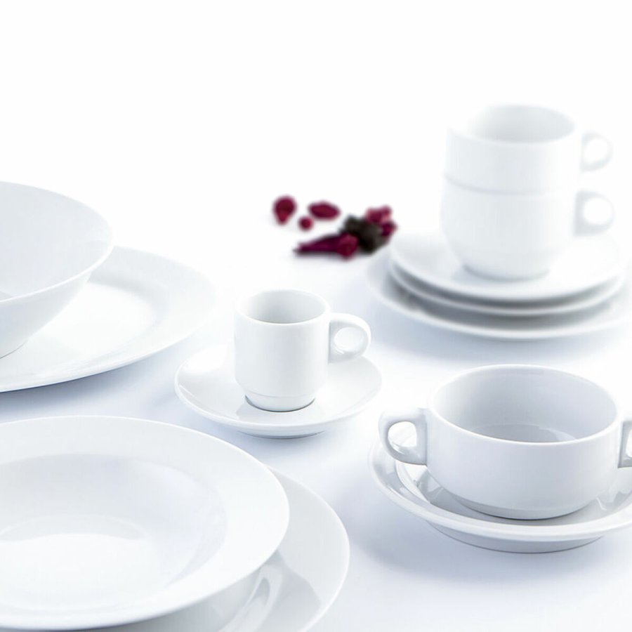 Tallerken Quid Basic Kaffe Keramik Hvid (12,5 cm) (Pack 12x) #7