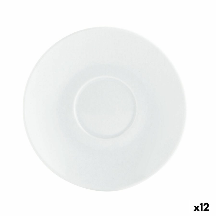 Tallerken Quid Basic Kaffe Keramik Hvid (12,5 cm) (Pack 12x) #4