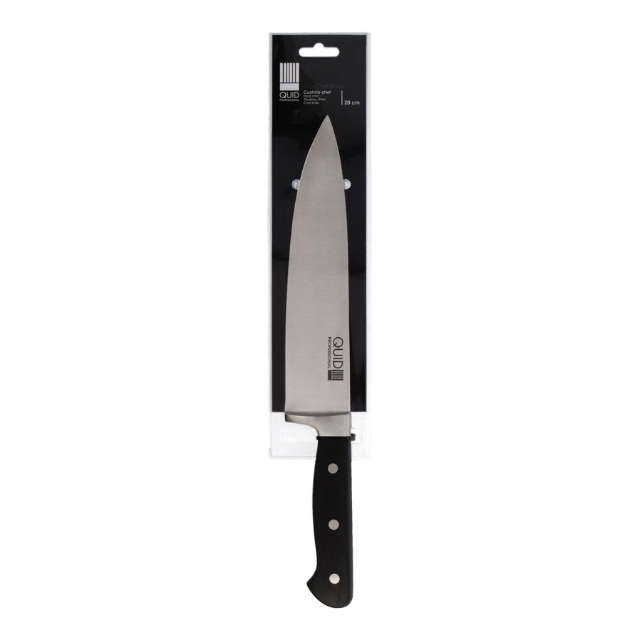 Kokkekniv Quid Professional Inox Chef Black Sort Metal 20 cm (Pack 6x) #10