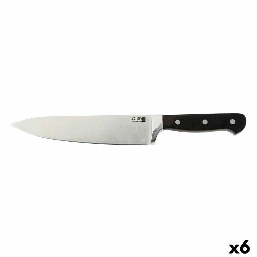 Kokkekniv Quid Professional Inox Chef Black Sort Metal 20 cm (Pack 6x) #4