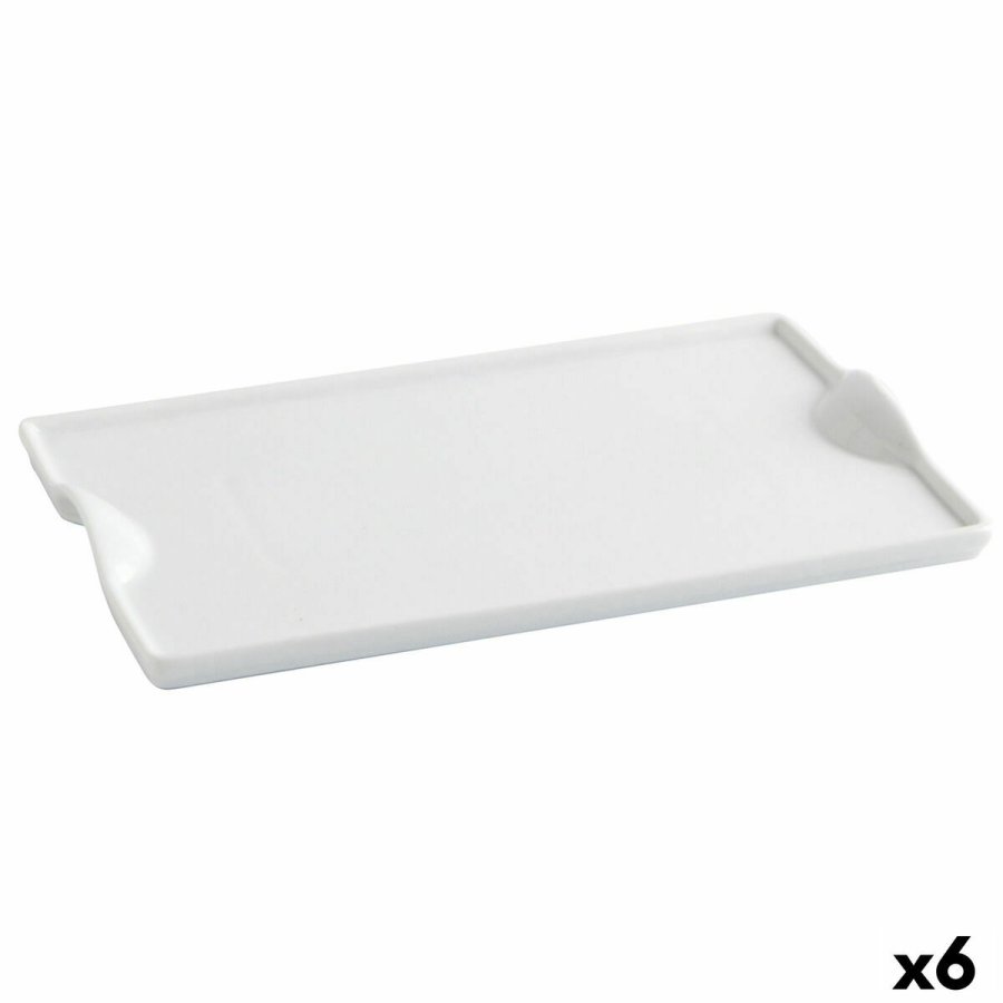 Snack bakke Quid Gastro Fun Hvid Keramik 25,5 x 15,5 cm (6 enheder) (Pack 6x) #4