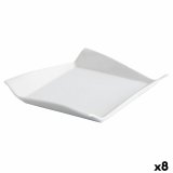 Flad Plade Quid Gastro Fresh Hvid Keramik Sandwich (8 enheder) #1