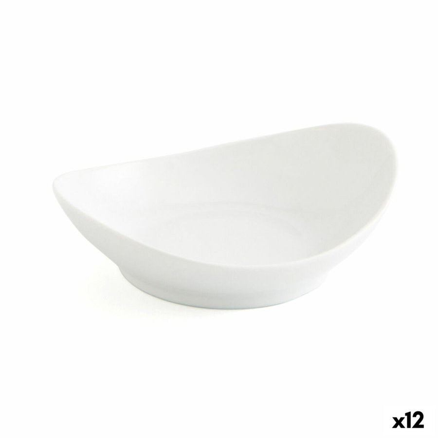 Snack bakke Quid Gastro Fun Hvid Keramik 14 x 11 cm (12 enheder) #1