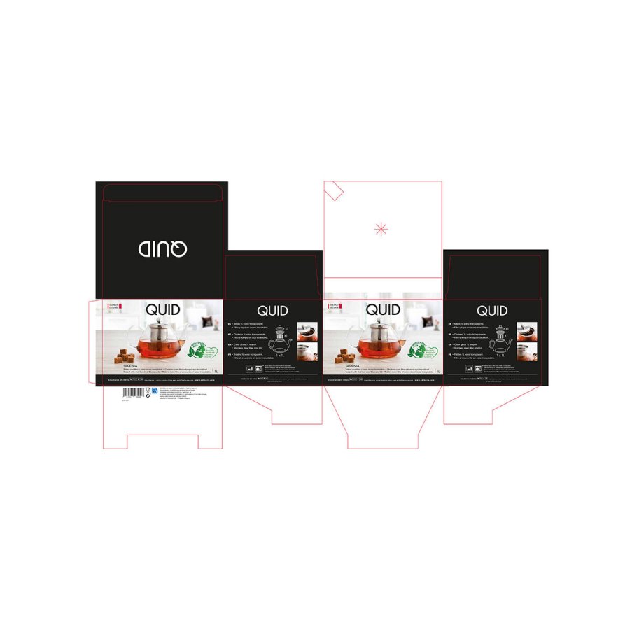 Italiensk Kaffekande Quid Borosilikatglas (1 L) #4