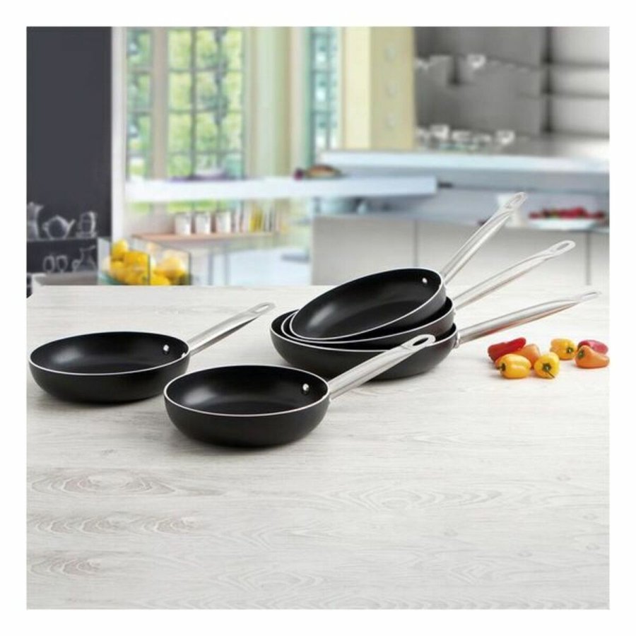 Skridsikker stegepande Quid Pro Chef Sort Metal Stl #4