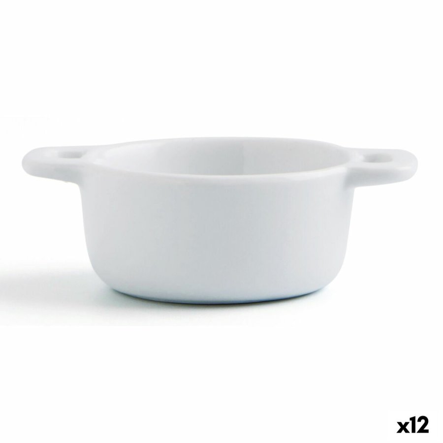 St til appetizere Quid Gastro Fun Hvid Keramik 10 x 7 x 4 cm (12 enheder) #1
