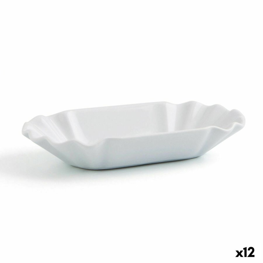 Snack bakke Quid Gastro Fun Hvid Keramik 20,5 x 11 x 3,5 cm (12 enheder) (Pack 12x) #4