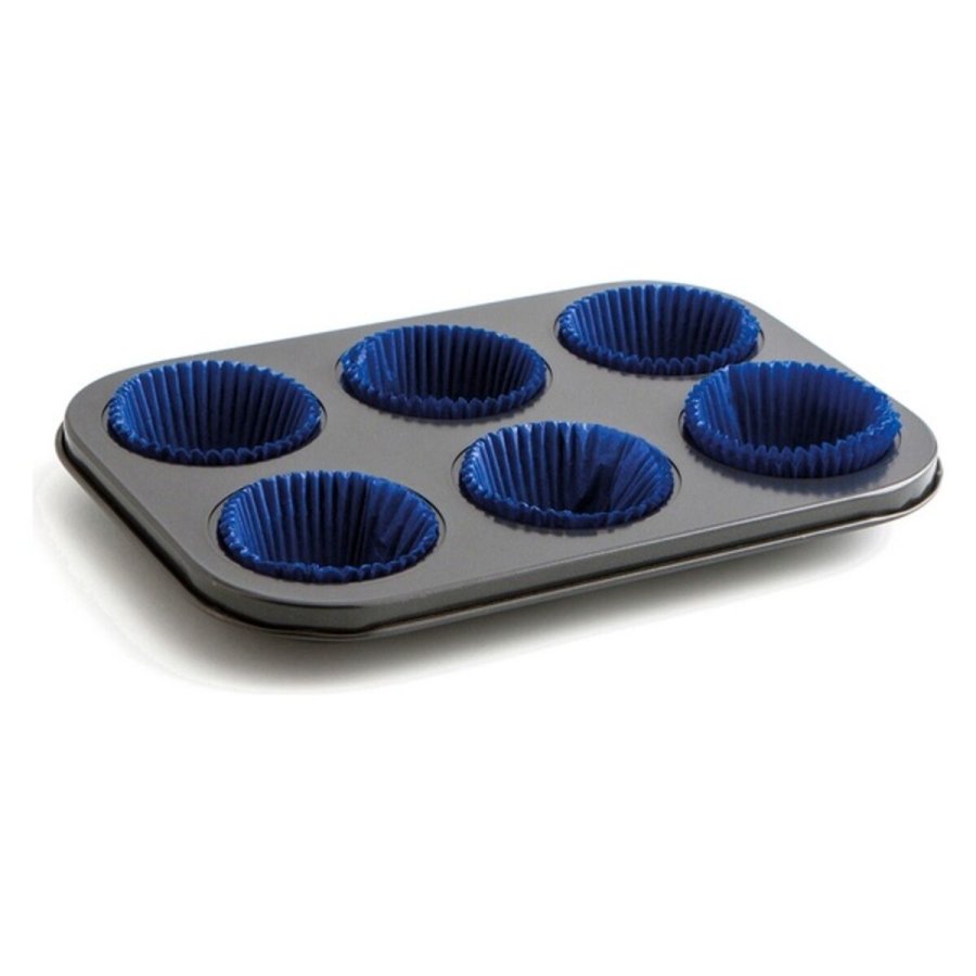 Bageform til bagvrk Quid Sweet Rustfrit stl (27 x 19 x 3 cm) (6 Portioner) #1