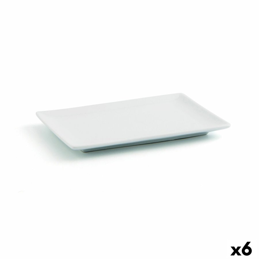 Snack bakke Quid Gastro Fun Hvid Keramik 20 x 13 x 2 cm (6 enheder) #1