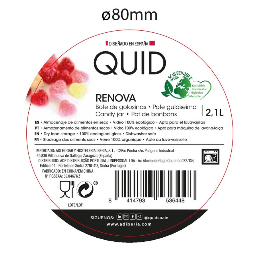 Blik Quid Renova Gennemsigtig Glas 2,1 L #4