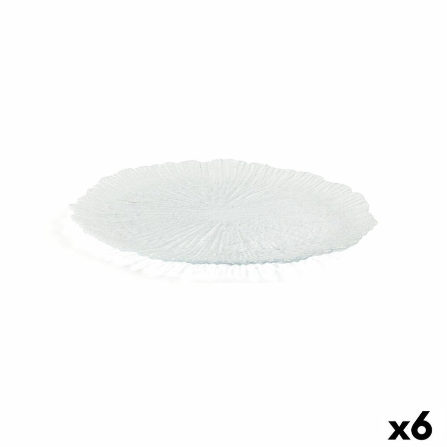 Flad Plade Quid Mar De Viento Gennemsigtig Glas  32 cm (6 enheder) (Pack 6x) #4
