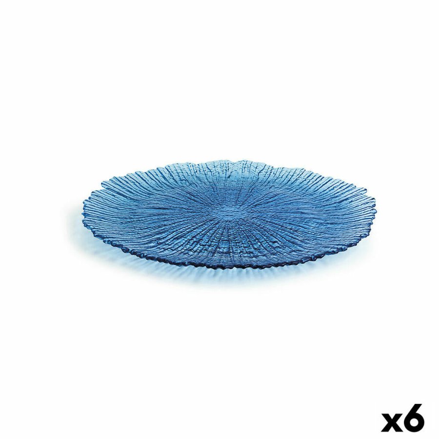 Flad Plade Quid Mar De Viento Bl Glas  28 cm (6 enheder) (Pack 6x) #4