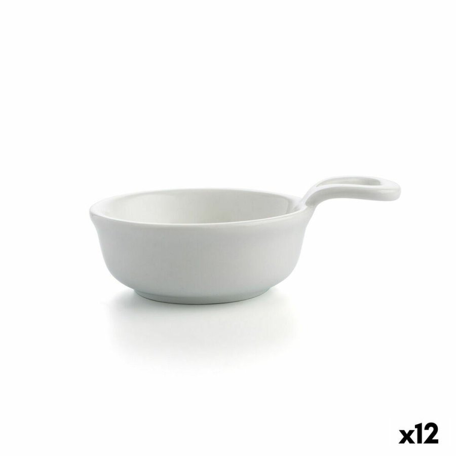 St til Smagsprver Quid Select Hvid Keramik 8,5 cm Mini (12 enheder) #1
