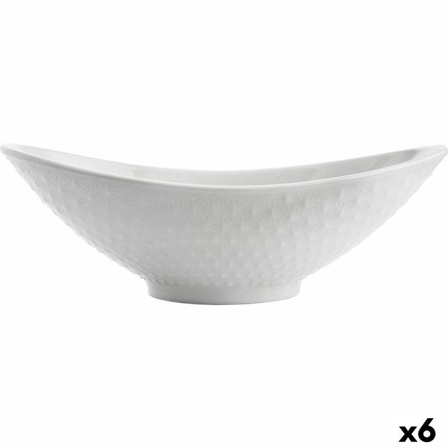Kkkenspringvand Quid Gastro Oval Keramik Hvid (21,5 x 12,5 x 7 cm) (6 enheder) #1