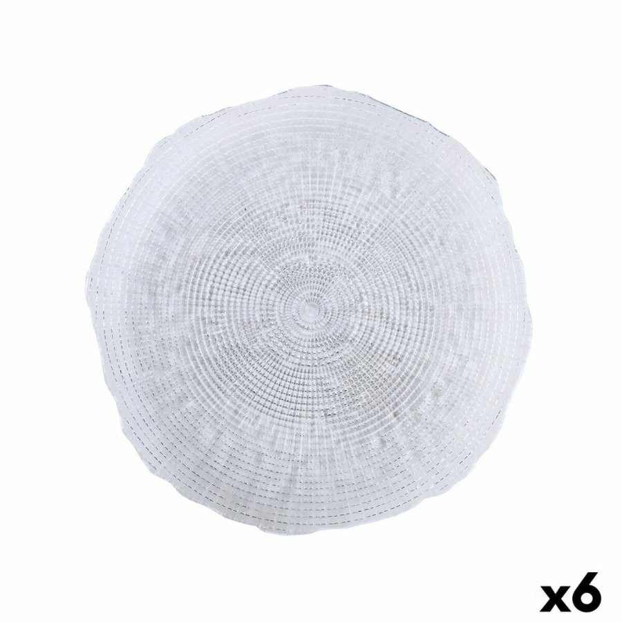 Flad Plade Quid Boreal Gennemsigtig Glas  28 cm (6 enheder) (Pack 6x) #4