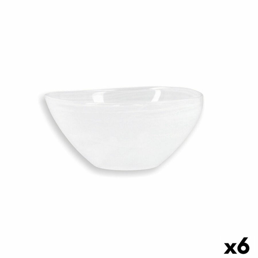 Salatskl Quid Boreal  14 cm Hvid Glas (6 enheder) (Pack 6x) #4