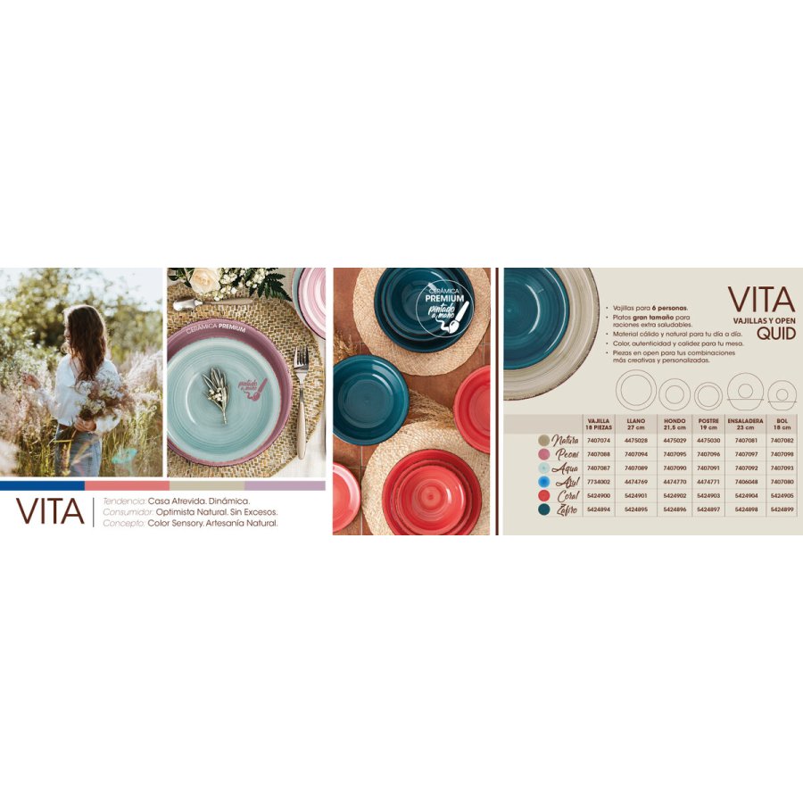 Spisestel Quid Vita Aqua Bl Keramik 18 Dele #13