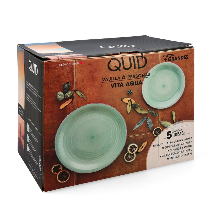 Spisestel Quid Vita Aqua Bl Keramik 18 Dele #16