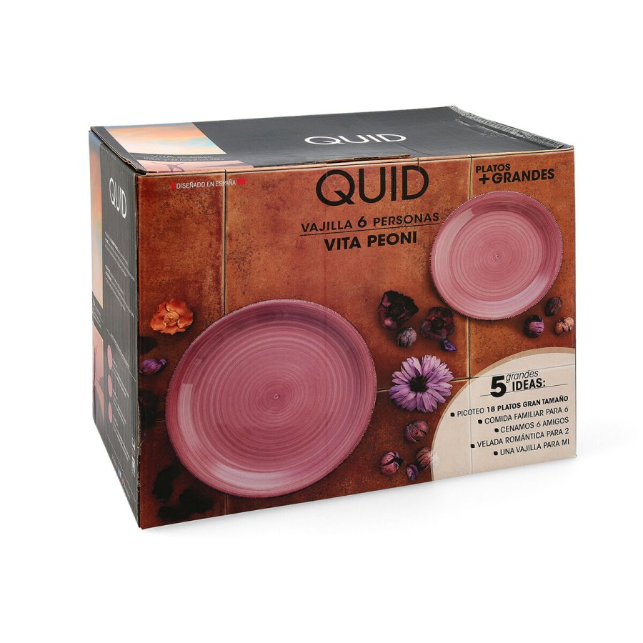 Spisestel Quid Vita Peoni Pink Keramik 18 Dele #19
