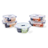 Madkassest Luminarc Pure Box Active (5 pcs) To-farvet Glas 43 x 32 x 18 cm (5 enheder) #4