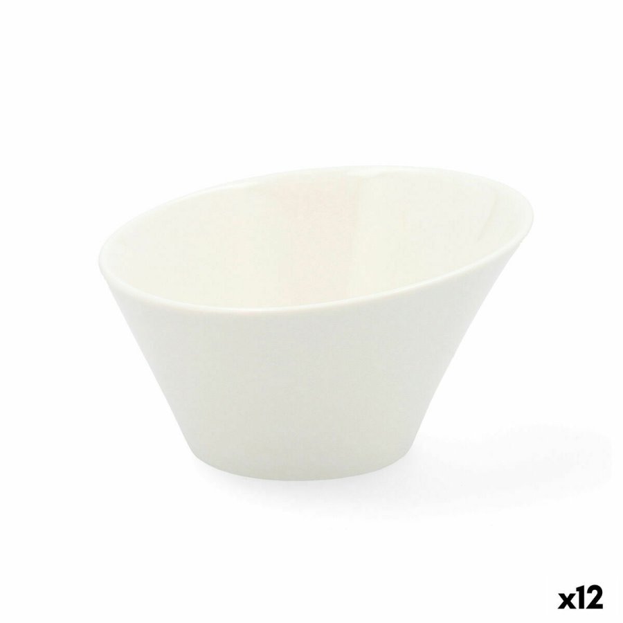 Snack bakke Quid Select Hvid Keramik (12 enheder) (Pack 12x) #4