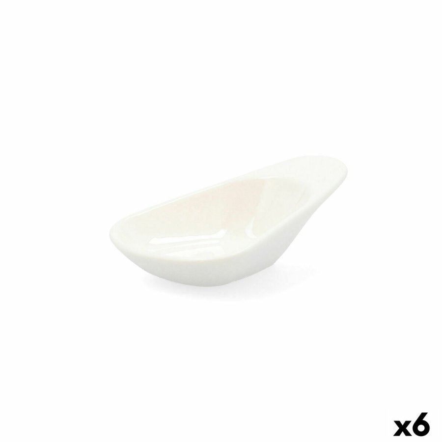 Snack bakke Quid Select Hvid Keramik 10,5 cm (6 enheder) (Pack 6x) #4
