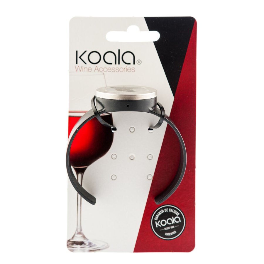 Termometer til vin Koala Bodega Ur Sort Plastik 7,5 x 7,5 cm (Pack 12x) #1