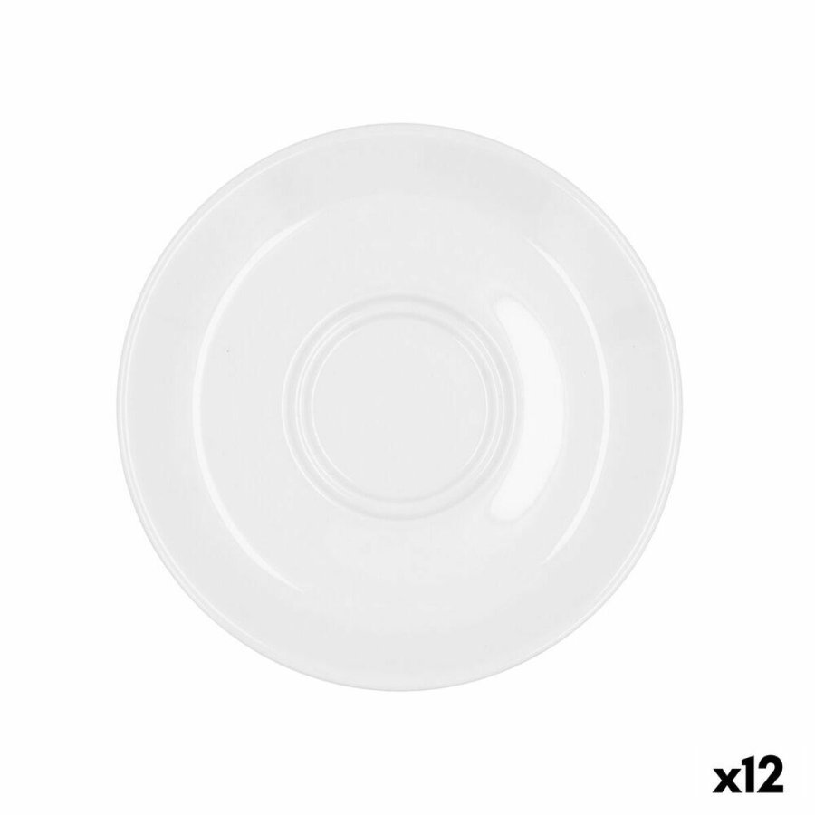 Tallerken Bidasoa Glacial Hvid Keramik  15 cm (12 enheder) (Pack 12x) #4
