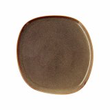 Flad Plade Bidasoa Ikonic Brun Keramik 26,5 x 25,7 x 1,5 cm (4 enheder) (Pack 4x) #1