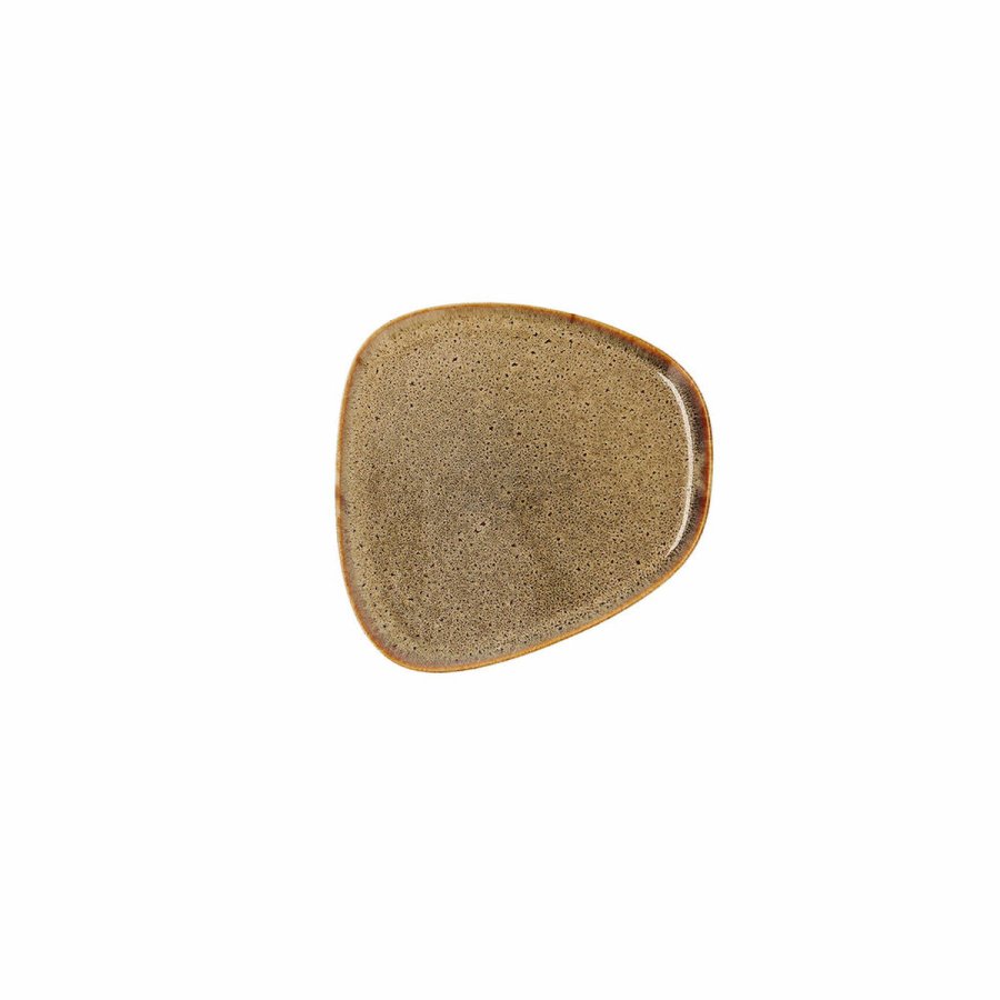 Flad Plade Bidasoa Ikonic Brun Keramik 14 x 13,6 x 0,8 cm (12 enheder) (Pack 12x) #1