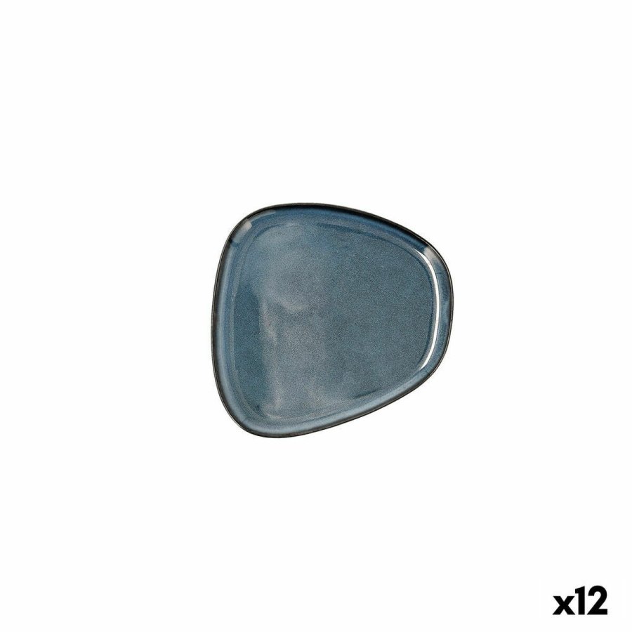 Flad Plade Bidasoa Ikonic Bl Keramik 14 x 13,6 x 0,8 cm (12 enheder) (Pack 12x) #4