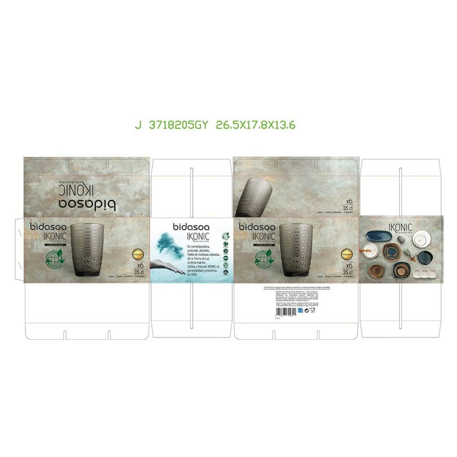 Glasst Bidasoa Ikonic Gr Glas 350 ml 6 Dele #7