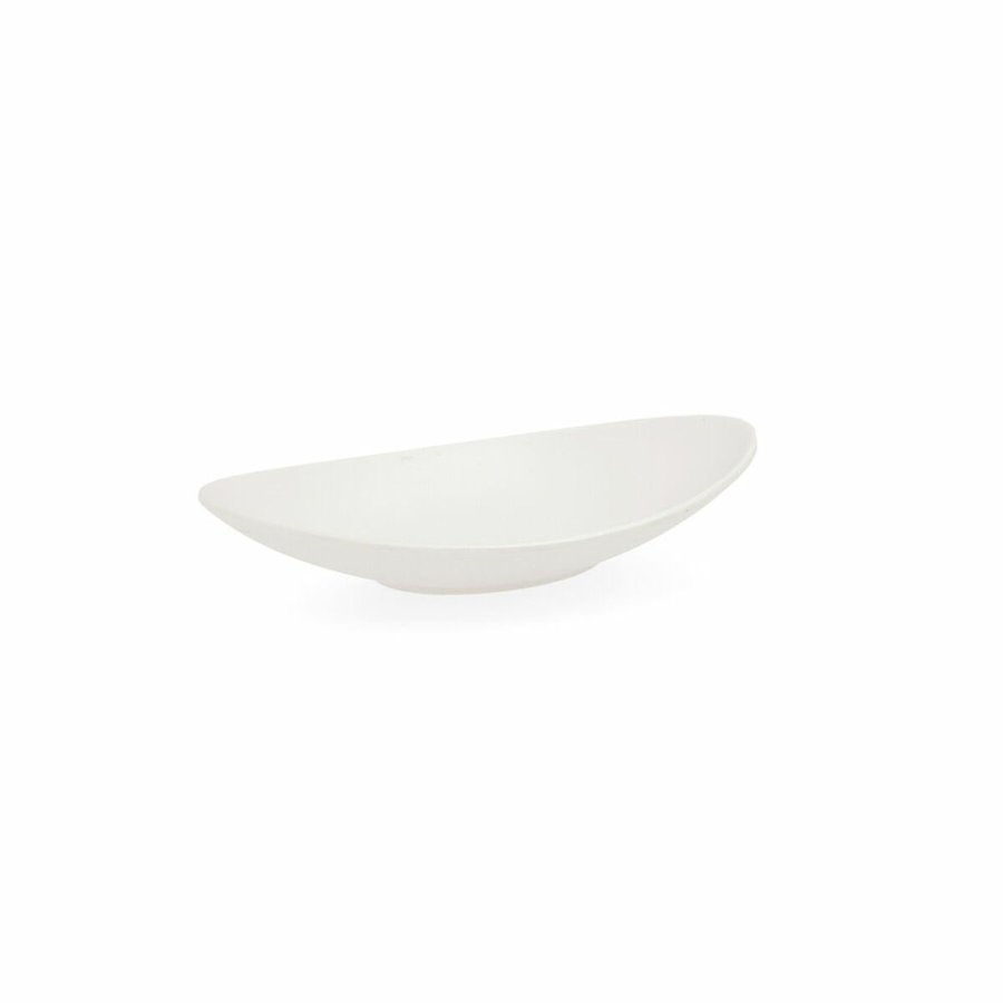 Dyb tallerken Quid Select Oval Hvid Plastik 18 x 10,5 x 3 cm (12 enheder) #4