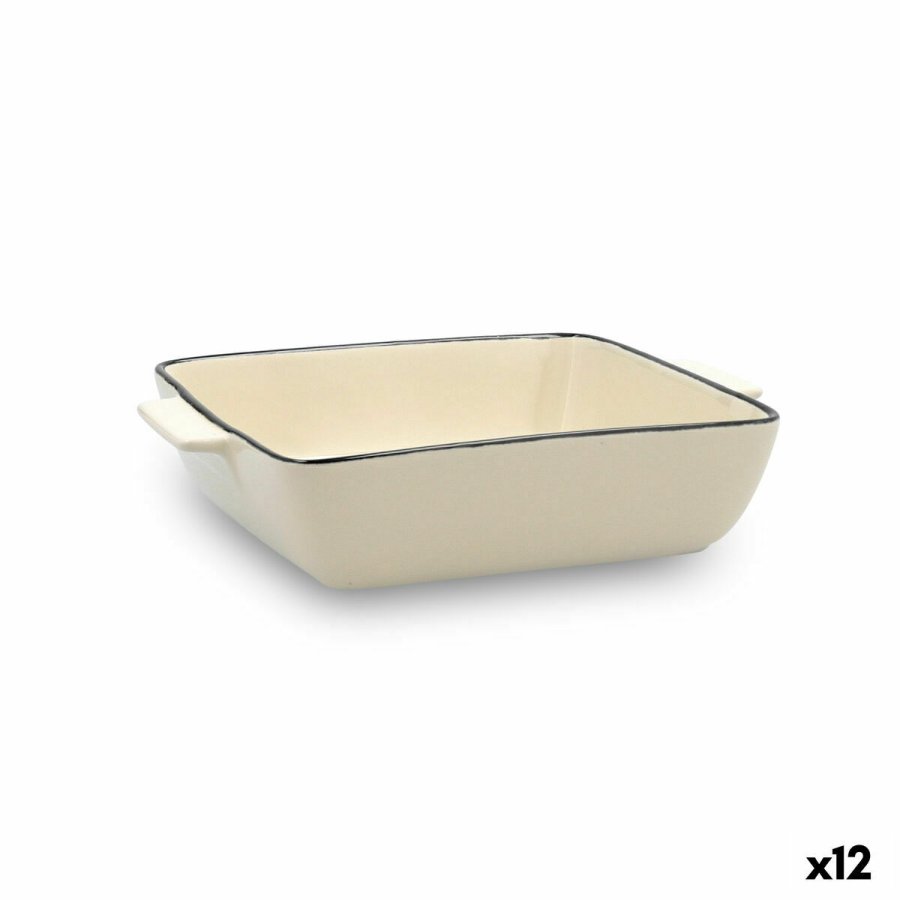 Kasserolle Quid Cocco 20 x 16,5 x 27 cm Keramik Hvid (12 enheder) (Pack 12x) #2